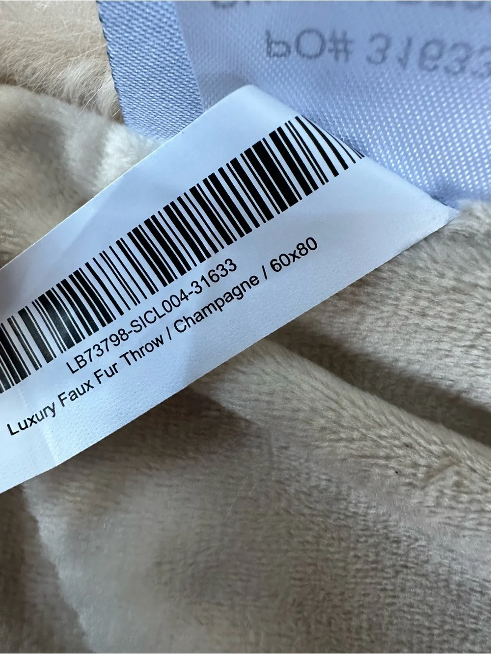 NWT Quince Luxury Faux Fur Throw in Champagne 60”x80”